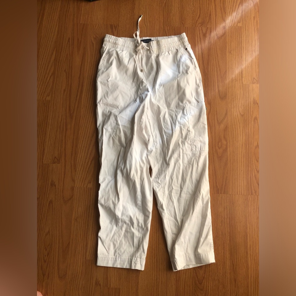 Tommy Hilfiger Men's Light Cream Cargo Drawstring Pants
